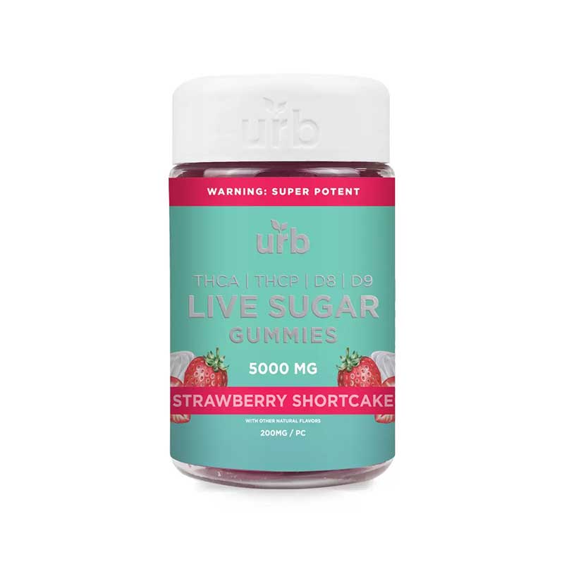 Urb THCA Live Sugar Gummies | Strawberry Shortcake – 5000mg 