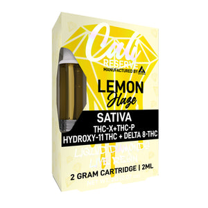 Cali Reserve THC-X + THC-P + HXY-11 THC + D8 Liquid Diamond Vape Cartridge- Lemon Haze- Sativa