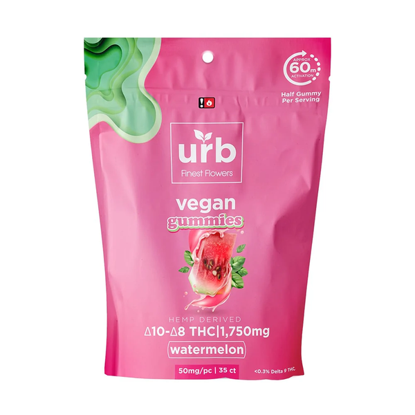 Urb Delta 8/Delta 10 THC Vegan Gummies 1750mg