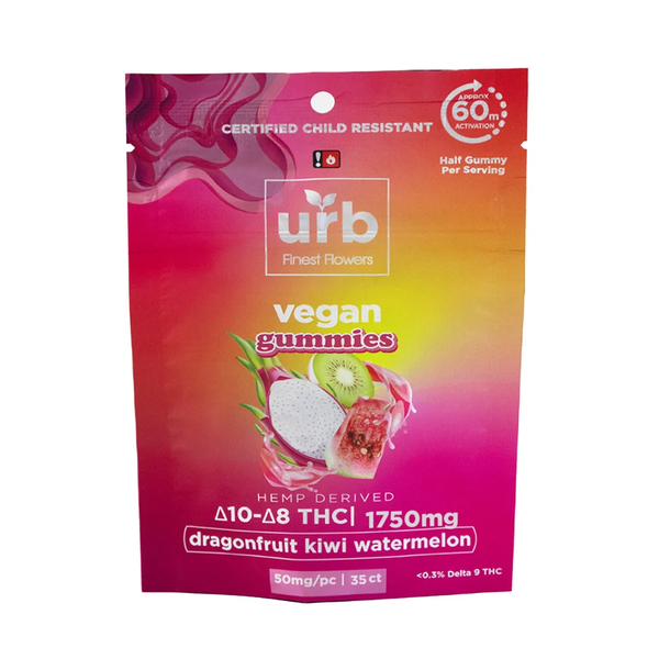 Urb Delta 8/Delta 10 THC Vegan Gummies 1750mg