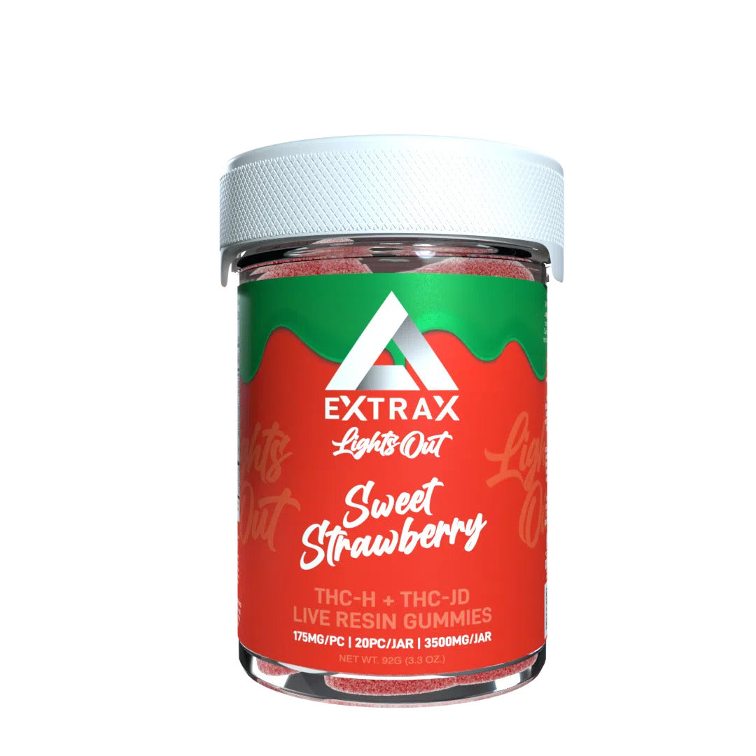 Delta Extrax THCh THCjd Gummies – Sweet Strawberry 3500mg - Triangle Hemp Wellness