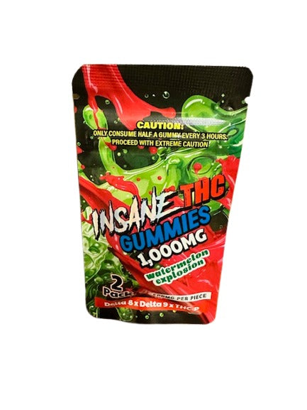 Insane THC Heavy Blend Gummies|(2ct) 1000MG